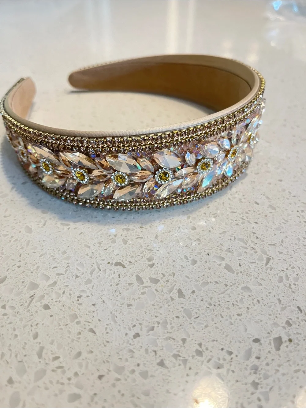 Embellished‎ gold Crystal Headband